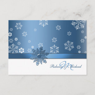 Placas RSVP Blue e White Snowfalkes