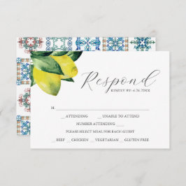 Placas RSVP com Azulejo Lemon Amalfi de Escolha Mé