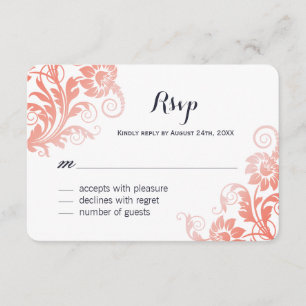 Placas RSVP Corais e Azuis