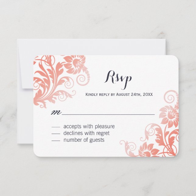 Placas RSVP Corais e Azuis (Frente)