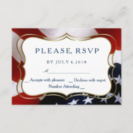 Placas RSVP de Casamento com bandeira exclusiva do