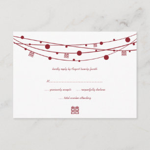 Placas RSVP de Casamento da Felicidade Dupla
