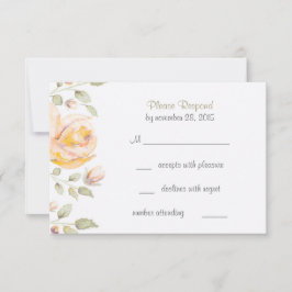 Placas RSVP de Casamento de Aquarela Floral Elegan