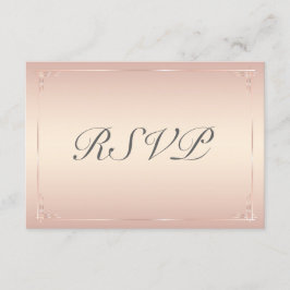 Placas RSVP de Casamento de Blush Elegante