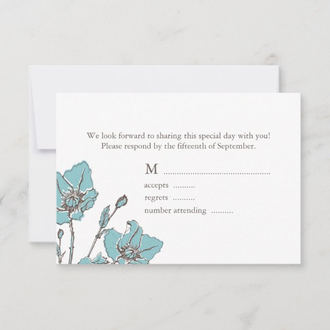 Placas RSVP de Casamento de Brilhos Azuis (Frente)