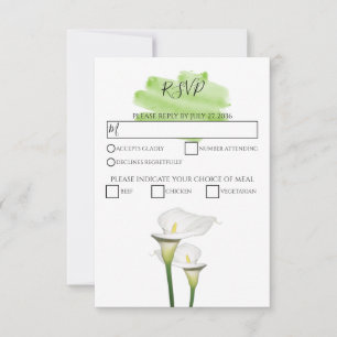 Placas RSVP de Casamento de Casamento de Calla Bra