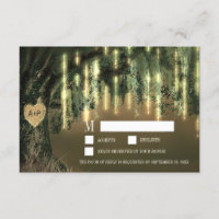 Placas RSVP de Casamento de Casamento de Moss Espa