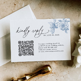 Placas RSVP de Casamento de Código QR Clássico Min