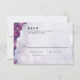 Placas RSVP de Casamento de Cores d'Água abstrato 