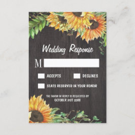 Placas RSVP de Casamento de Cores de Cores de Core