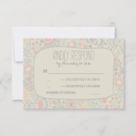 Placas RSVP de Casamento de Flores Bonitas