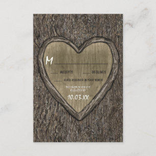 Placas RSVP de Casamento de Latido de Árvore de Ca