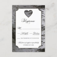 Placas RSVP de Casamento de Latido de Árvore do Co