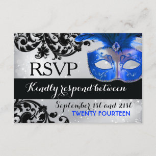 Placas RSVP de Casamento de mascarada