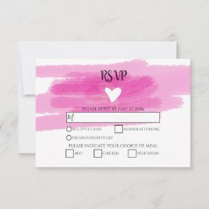 Placas RSVP de Casamento de Pintura Simples e Casa