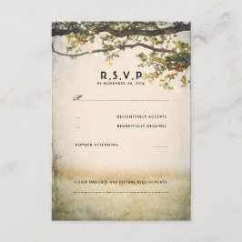Placas RSVP de Casamento de Ramais de Árvore de Qu