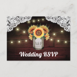 Placas RSVP de Casamento de Sala de Madeira de Sun