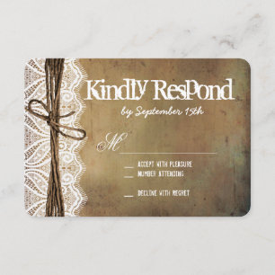 Placas RSVP de Casamento de Tipografia Russa Vinta