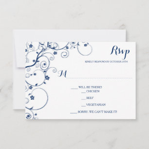 Placas RSVP de Casamento de Vinhas marinhos