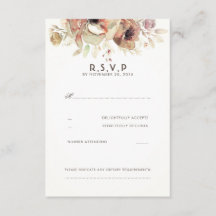 Placas RSVP de Casamento de Vintage Floral Waterco