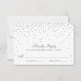 Placas RSVP de Casamento de Vintage Glam Silver Co