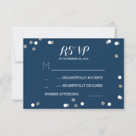 Placas RSVP de Casamento Elegante Confetti do Mari