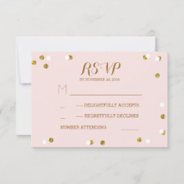 Placas RSVP de casamento elegantes para o confete