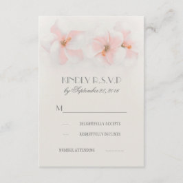 Placas RSVP de casamento florais de hibisco rosa