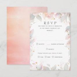 Placas RSVP de Casamento Floral Claro