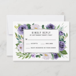 Placas RSVP de Casamento Floral de Molas Florais d