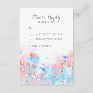 Placas RSVP de Casamento Floral de Watercolor