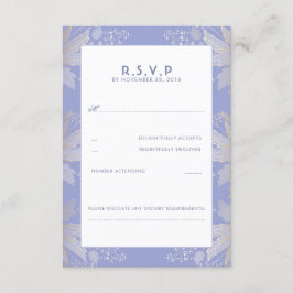 Placas RSVP de Casamento Floral Elegante lavanda R