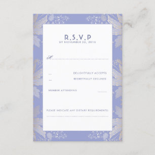 Placas RSVP de Casamento Floral Elegante lavanda R
