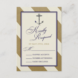 Placas RSVP de Casamento Náutico e Casamento Doura