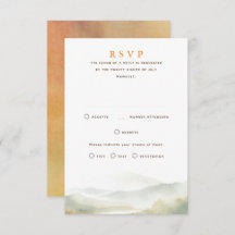 Placas RSVP de Casamento outono Misty Mountain