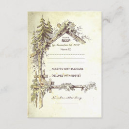 Placas RSVP de Casamento Russo
