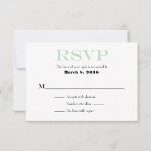 Placas RSVP de Casamento Simples de Placa Branca d