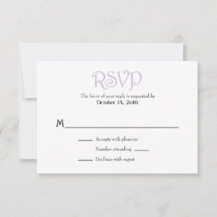 Placas RSVP de Casamento Simples e Placas Brancas