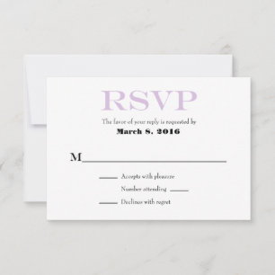 Placas RSVP de Casamento Simples e Placas Brancas 