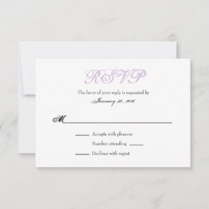 Placas RSVP de Casamento Simples e Placas Brancas