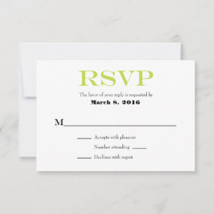 Placas RSVP de Casamento Simples Simples com Placa
