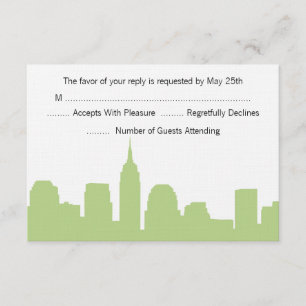 Placas RSVP de Casamento Skyline NYC