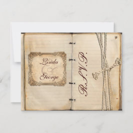 Placas rsvp de casamento vintage