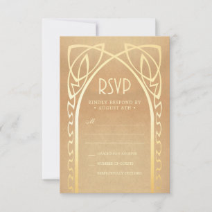 Placas RSVP de Casamento   Vintage Nouveau