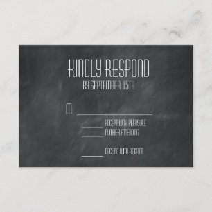 Placas RSVP de Celebração de Casamento de Chalkboa