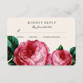 PLACAS RSVP DE DESCOUPAÇÃO FLORAL VINTAGE