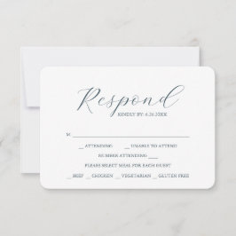 Placas RSVP de Escolha de Refeição de Casamento Ch