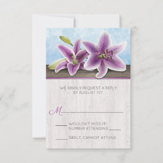 Placas RSVP de Lily Purple bonito