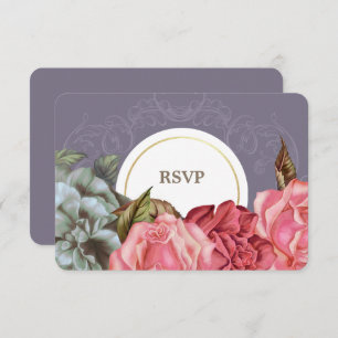 Placas RSVP de Pintura Floral Elegante