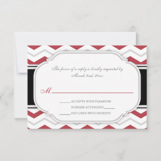 Placas RSVP de Recepção de casamento de cinza e Di